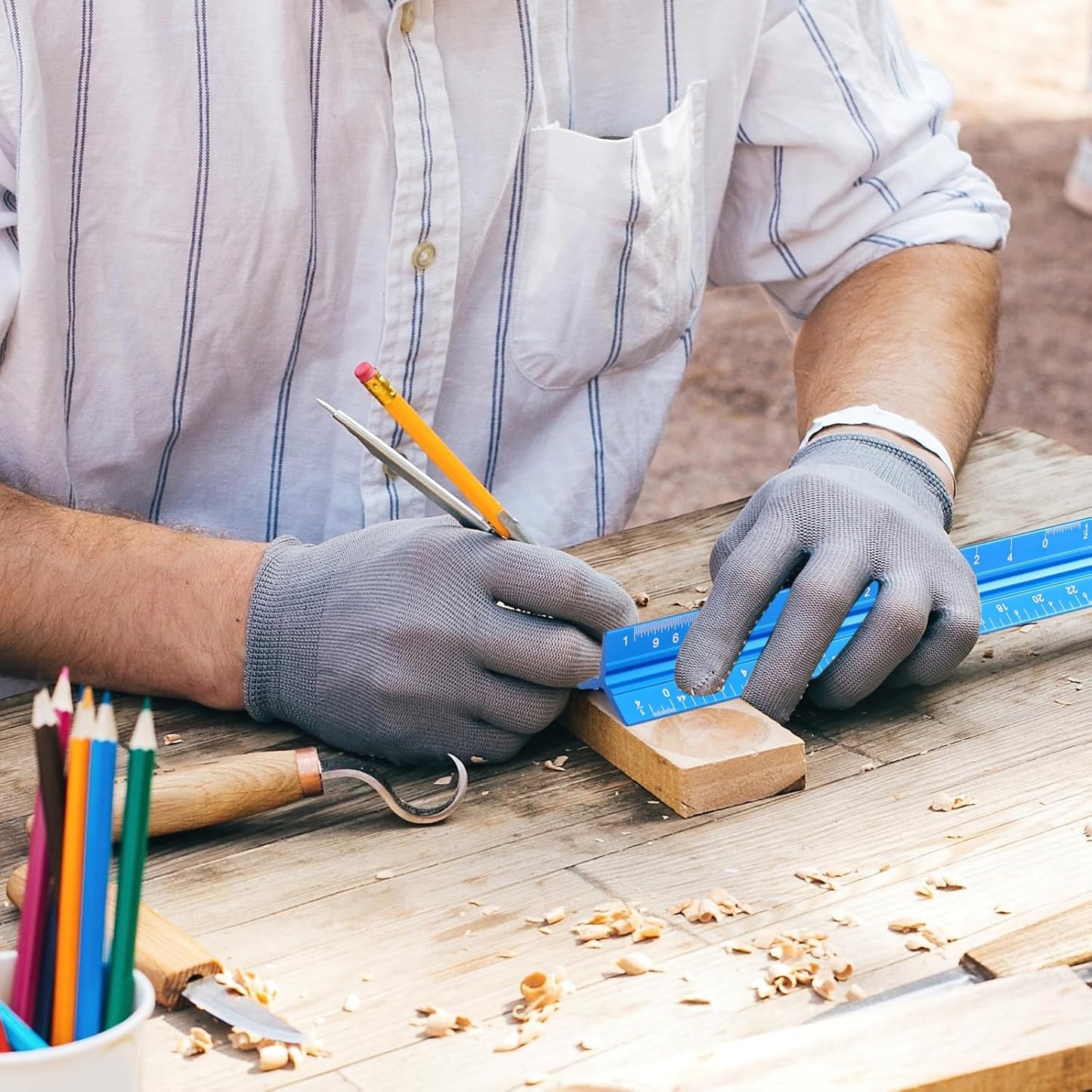 Fumete 12 Pack 6 Inch Architectural Engineering Scale Rulers Small Scale Ruler Pocket Size Scale Ruler Construction Rulers Imperial Measurements for Architects Engineering, Draftsman Drawing(Blue)