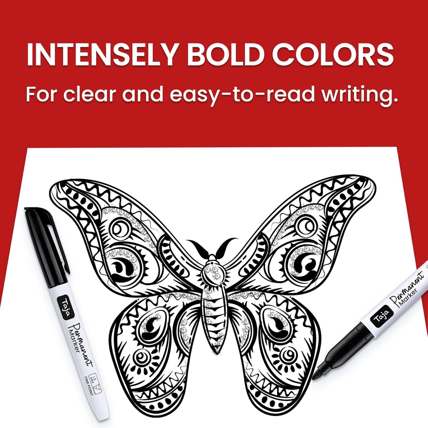 Permanent Markers Fine Tip, 30 Pack Black Quick-Drying and Fade-Resistant Permanent Markers Bulk Set for Writing and Drawing on Wood, Plastic, Metal, Glass, Stone, Ideal for Office School Supplies