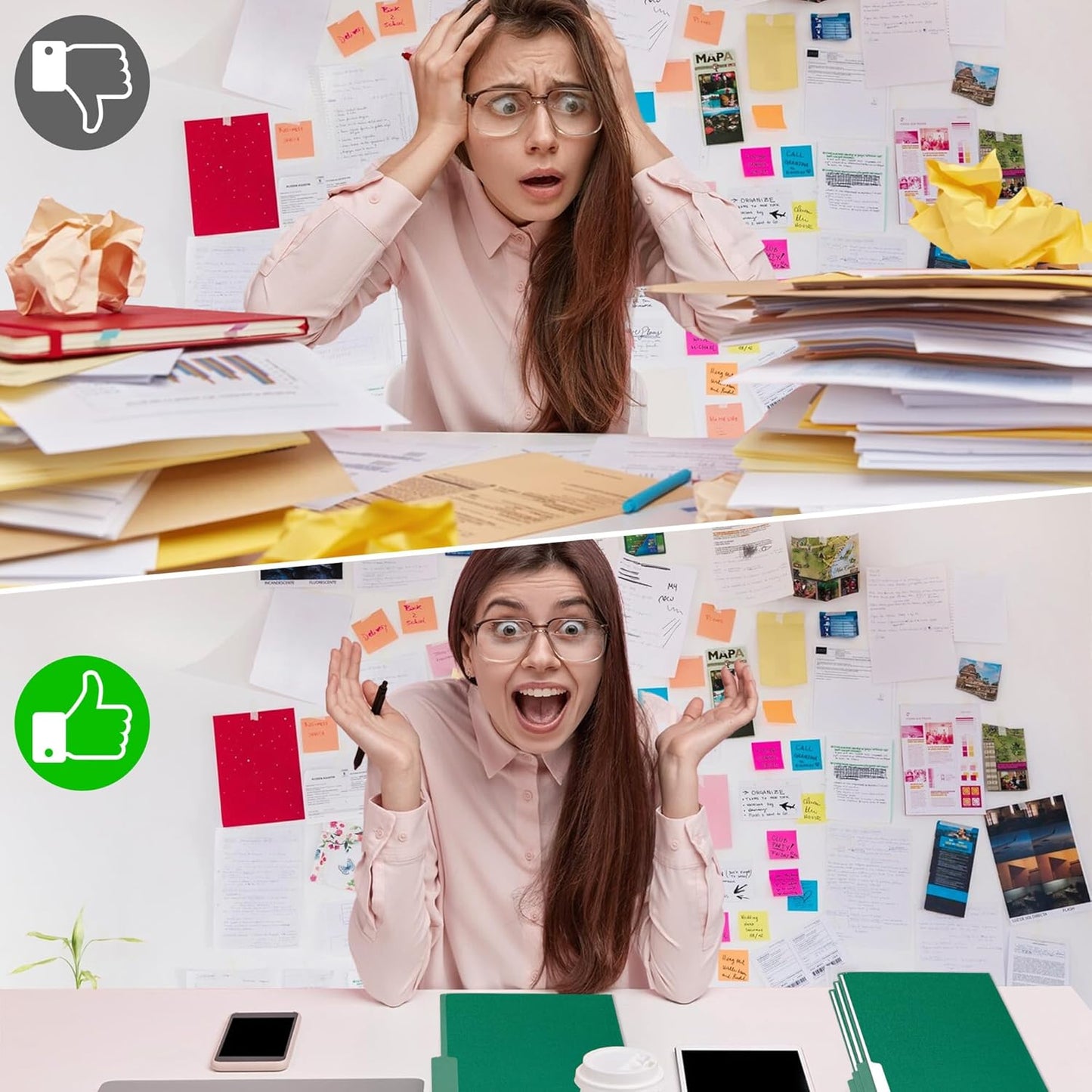 36 Packs Colored File Folders,Green File Folders,Two Tone Color File Folder 8.5 x 11 Inch,1/3 Cut Tabs Letter Size,Manila File Folders for Office,School and Home,Organization