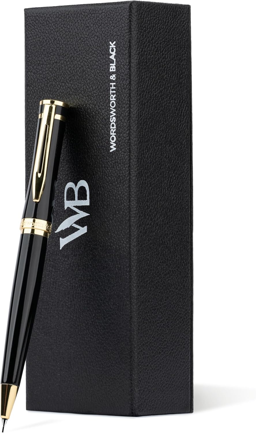 Wordsworth and Black Mechanical Pencil Graphite Lead- Stunning Luxury Metal Pencil, Black Lacquer 24K Gold Finish, 0.7mm Led, Best Gift Set for Men & Women, Professional Executive Office Pencils