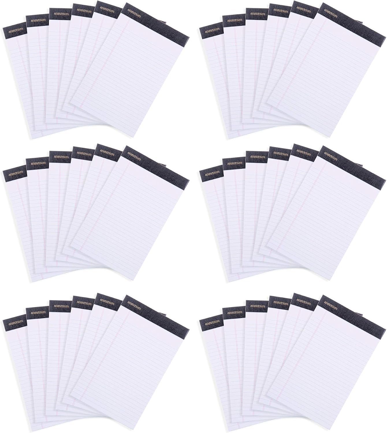 Mintra Office Legal Pads, ((xPremium, 5in x 8in, Narrow (White), 36pk (6-6pks))
