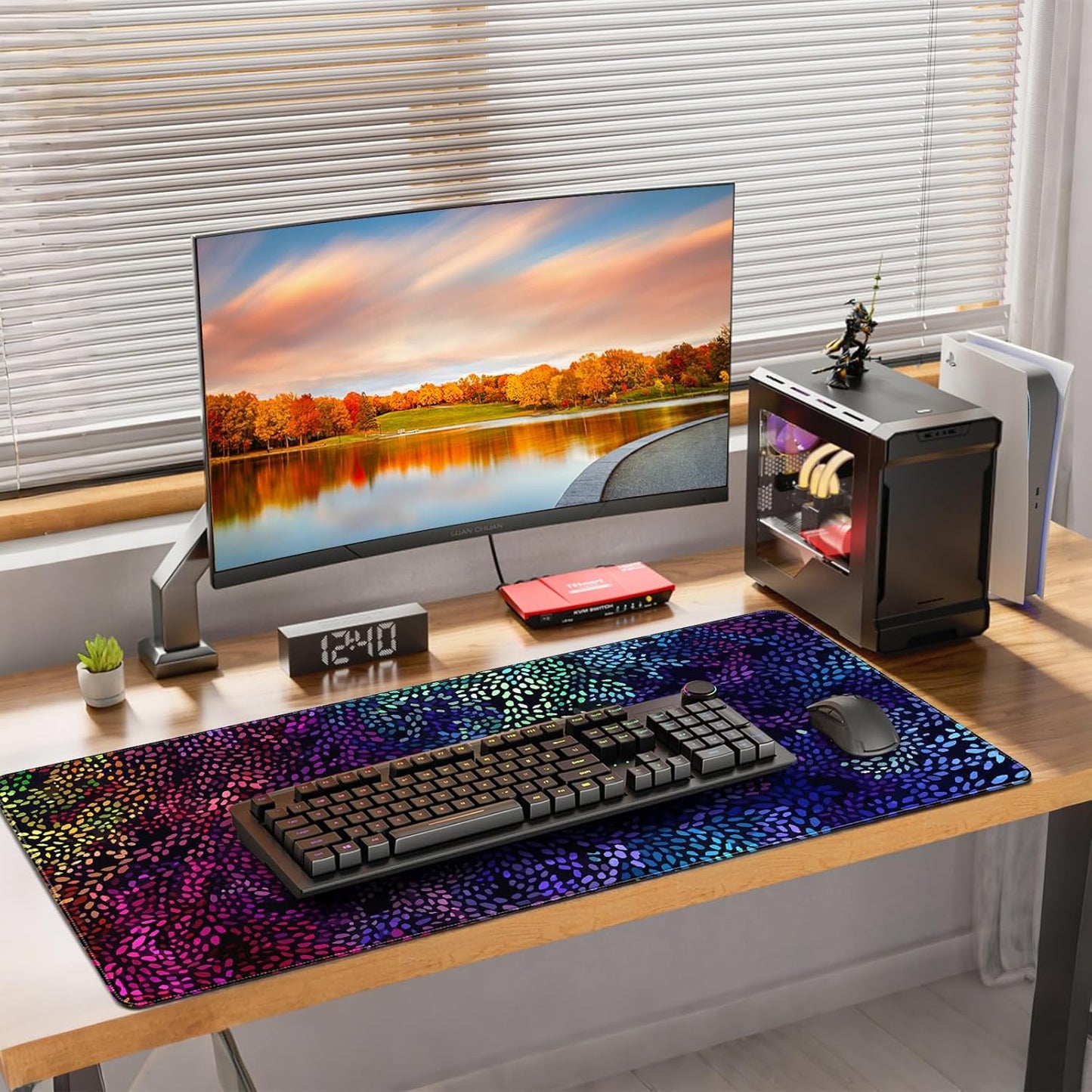 35.4 x 15.7 inches, Large Desktop Mouse pad, Keyboard and Mouse Pads for Work and Home Computers, and Large Laptop Mouse mat，Colorful Patterns
