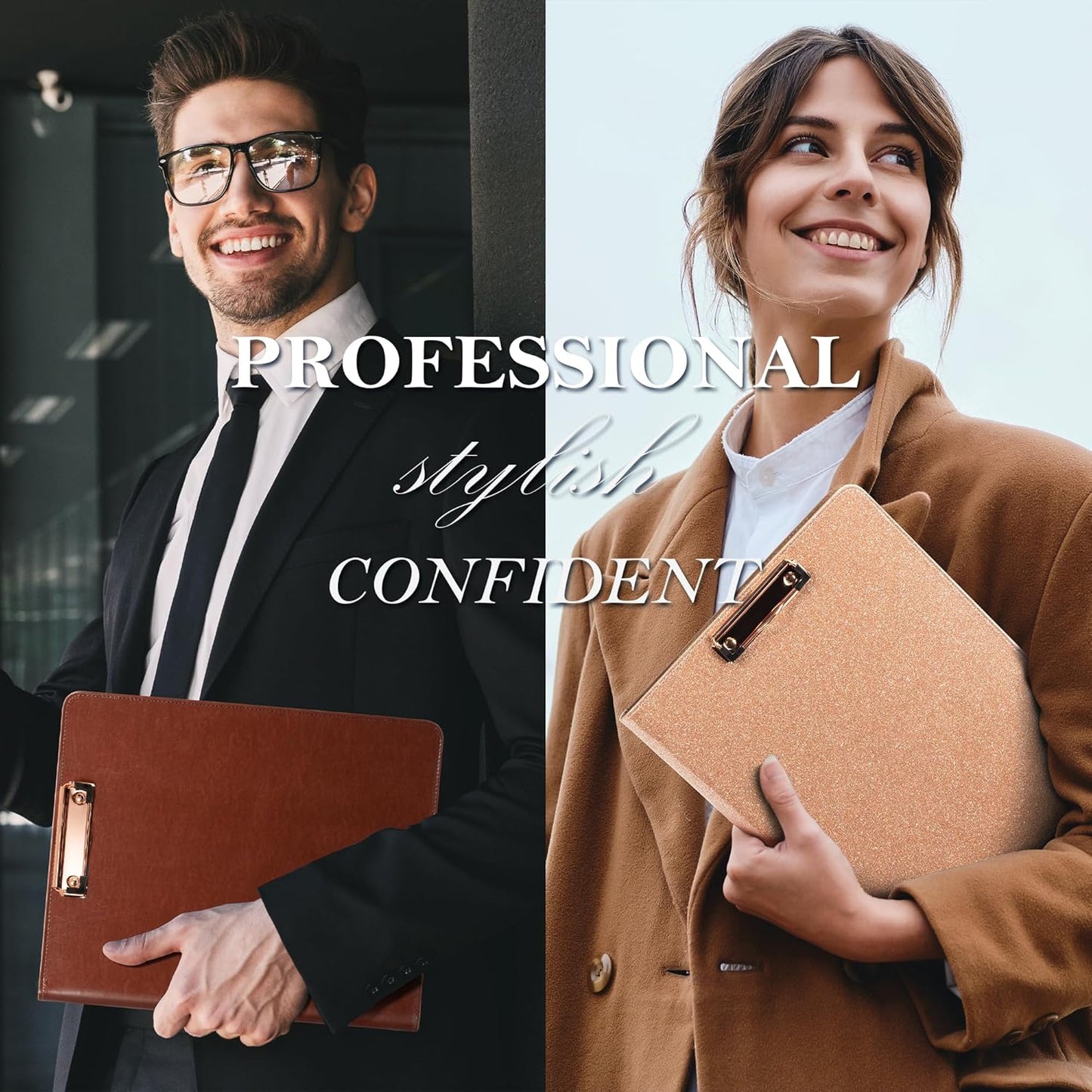 Ospelelf Zippered Padfolio Portfolio Folder, Leather Clipboard with Storage, 3 Ring Binder 1 Inch,12.1” Tablet Sleeve, 5 Dividers with Pocket, Refillable Notepad, Card Slot (Classic Black)