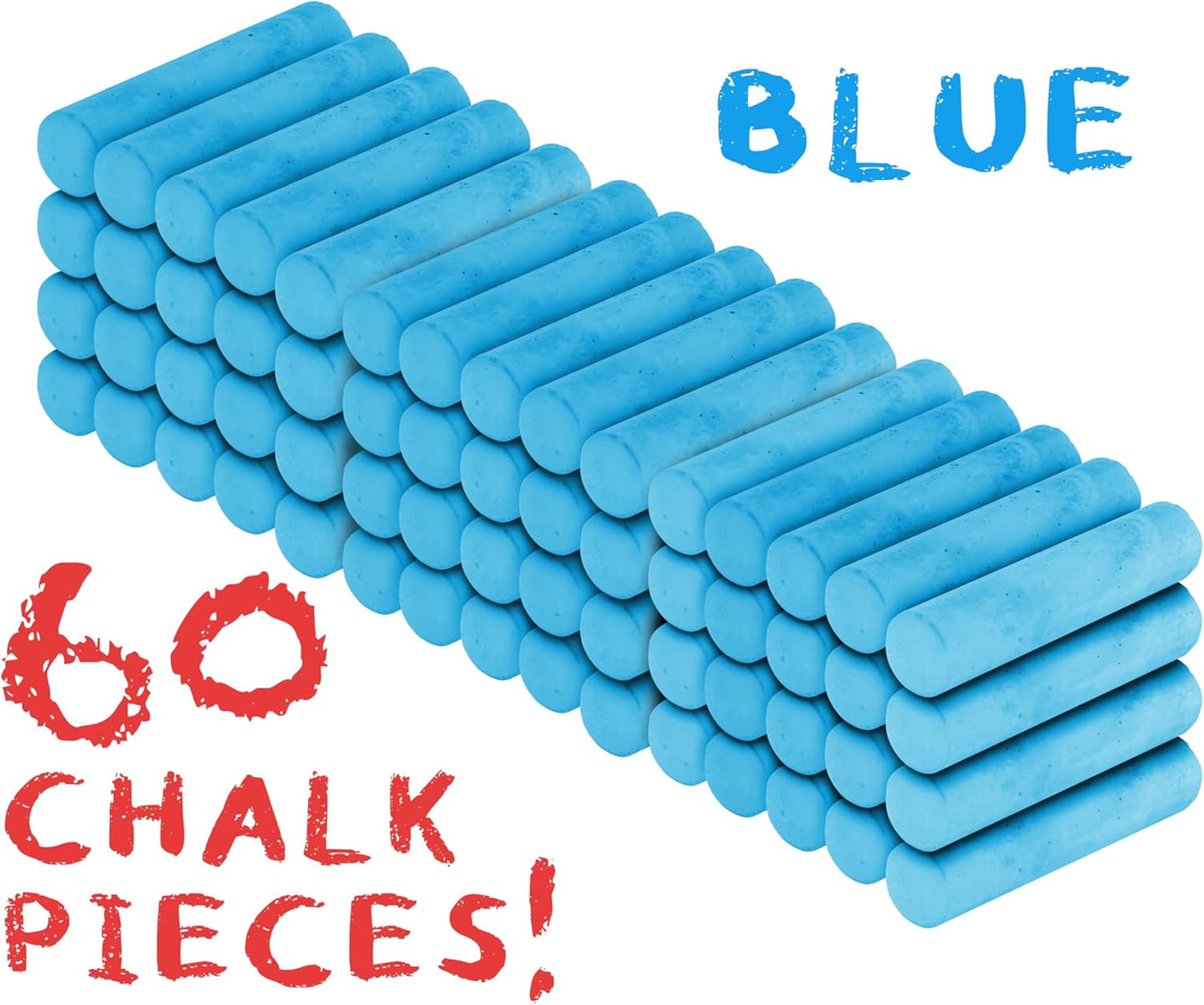 Kid Made Modern 60 Count Pack of Sidewalk Chalk – Blue