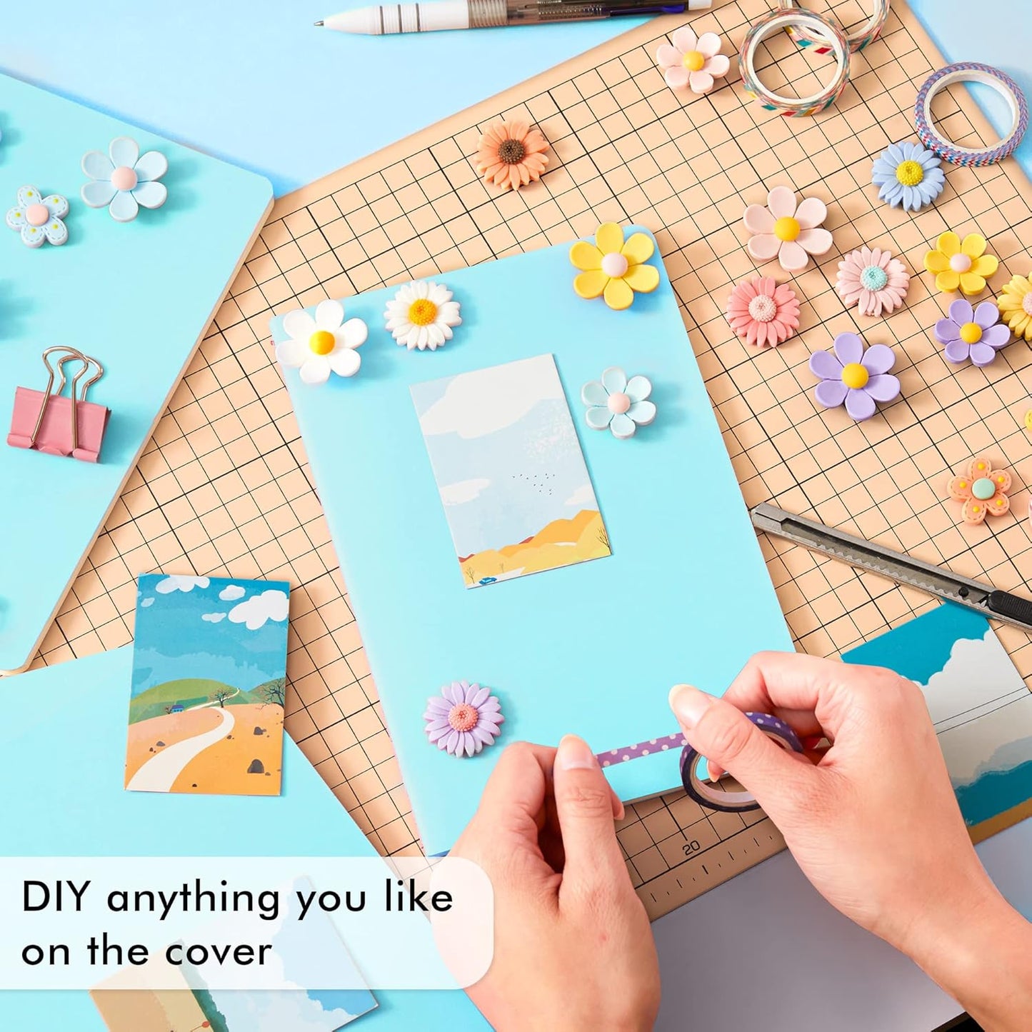 36 Pack Soft Cover Journal Bulk, Feela Lined Blank Travel Journal for Women Men Writing, Notebooks College Ruled for Work, Note Taking Notebook School Business Supplies, 8.2” x 5.5”, A5, Light Blue