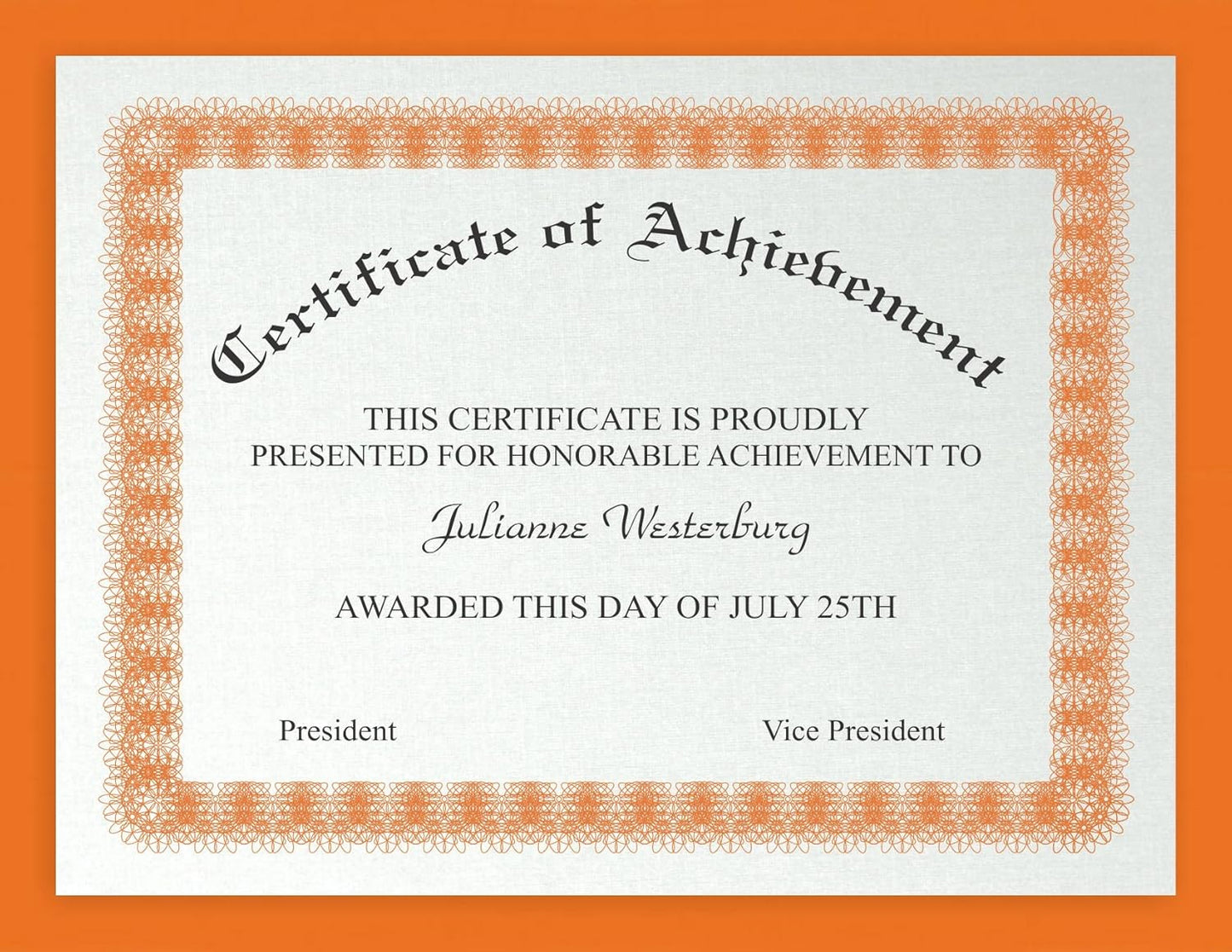 50 Orange Cover/Card Paper Sheets - 8.5 X 14 Inches Legal or Menu Size - 65# (65 lb/Pound) Light Weight Cardstock - Quality Printable Smooth Surface for Bright Colorful Results