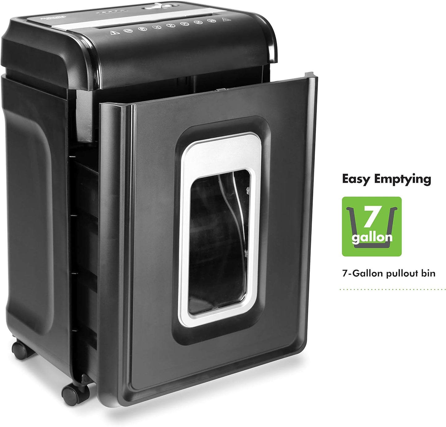 Aurora AU2260XA Heavy Duty Anti-Jam 22-Sheet Crosscut Shredder/60 Min Run Time/ 7-Gallon Pullout Basket and Casters