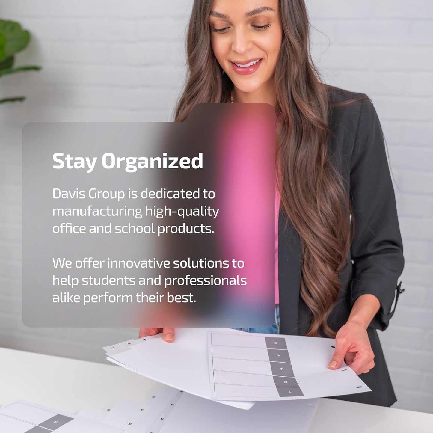 Davis Group 1-5 Index Tab Dividers for 3 Ring Binders, Customizable Table of Contents, 6 Sets