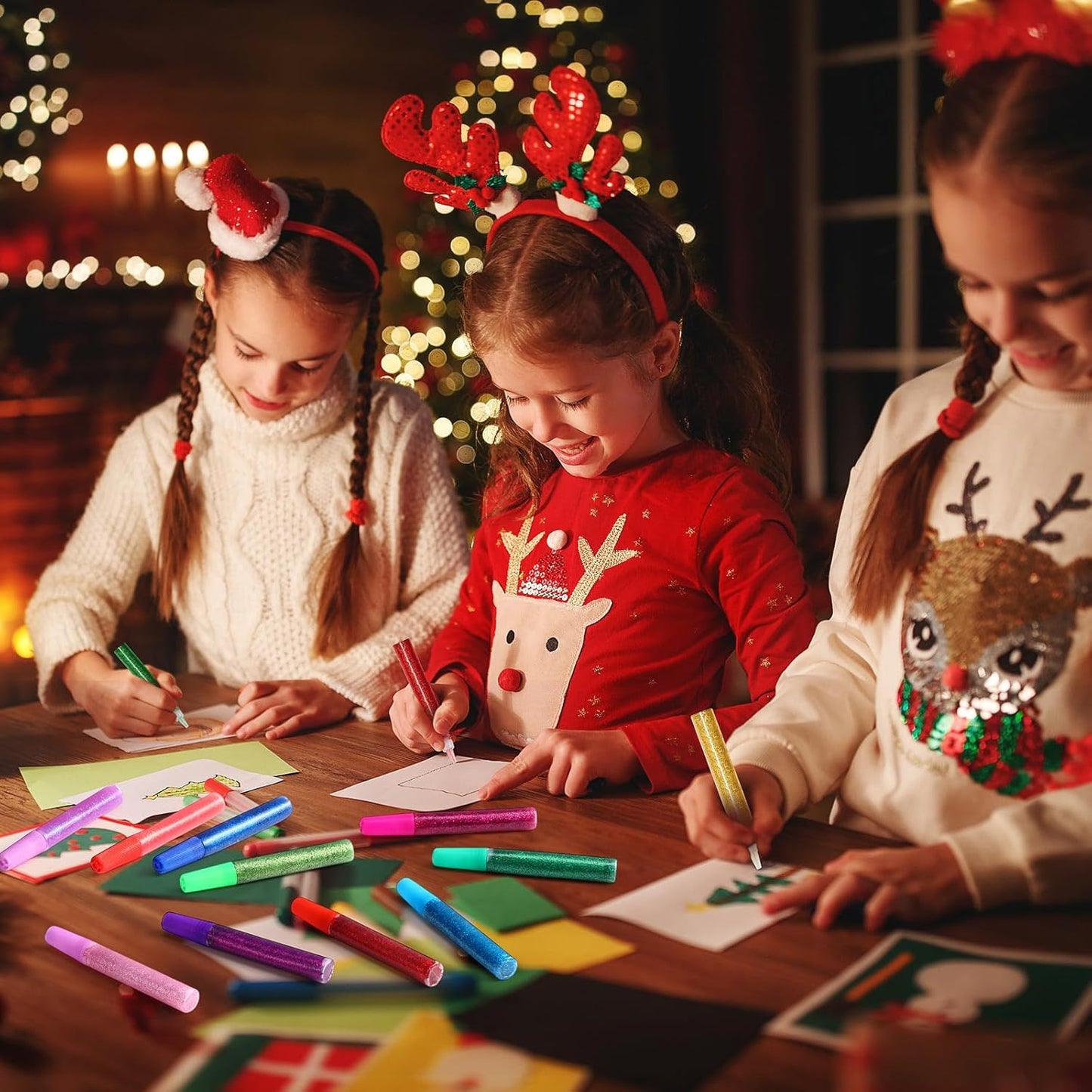 72 Pcs Glitter Glue Pens Bulk 18 Colors Crafts Pens Stick Glitter Glue for Crafts School Gifts Supplies for DIY Arts, Projects Scrapbooking, Cards(10 ml)