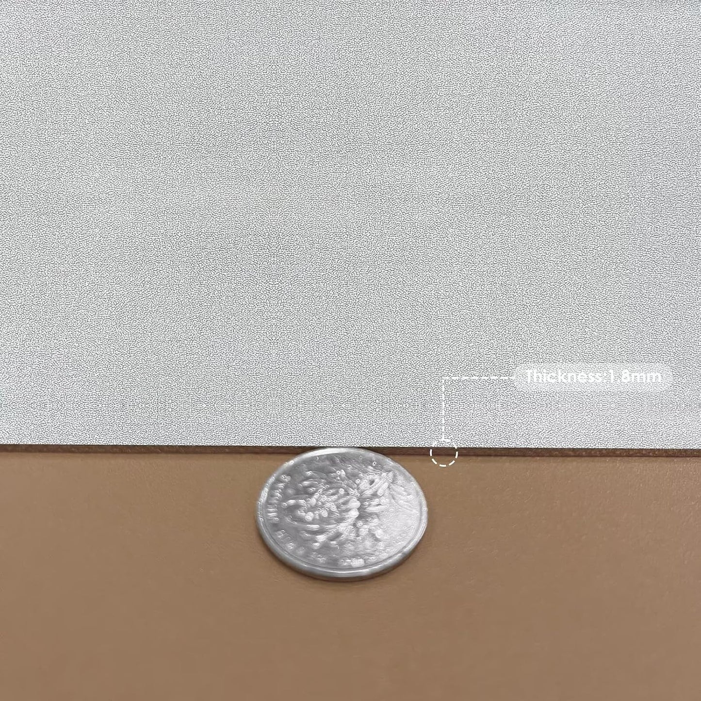 Leather Desk Mat,1.8mm Thick,16x60 Inch Desk Cover,Desk Protector Mat,Dresser Cover Top,Leather Table Cover,Side Table Cover,Office Desk Cover,Office Table Cover(Khaki+Silvery,16x60)