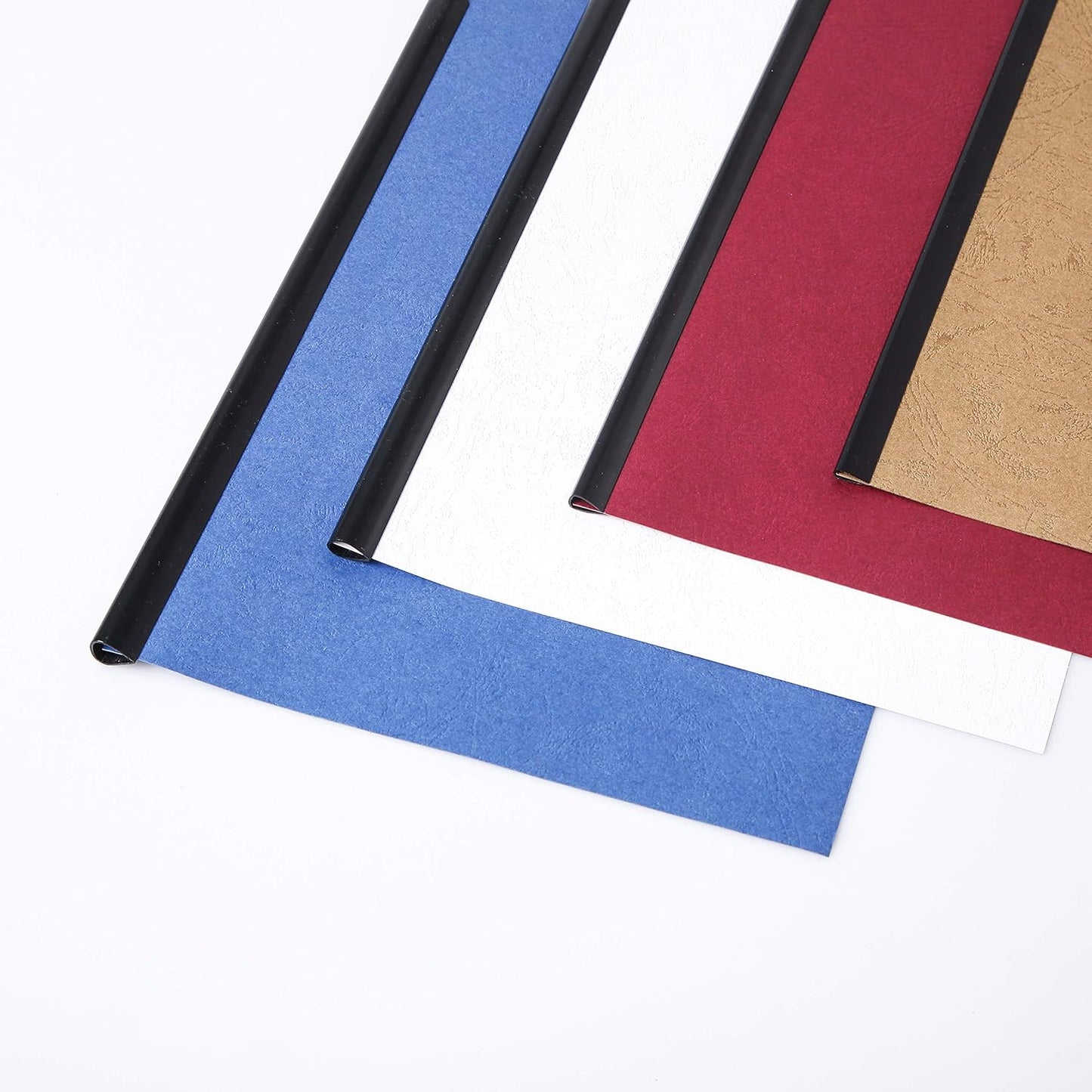 BNC Slide and Grip Binding Bars, 1/4 Inches, Black Color, Letter Size Pack of 100, 30 to 40 Sheet Capacity, Round Corner (1/4 Inches, Black)