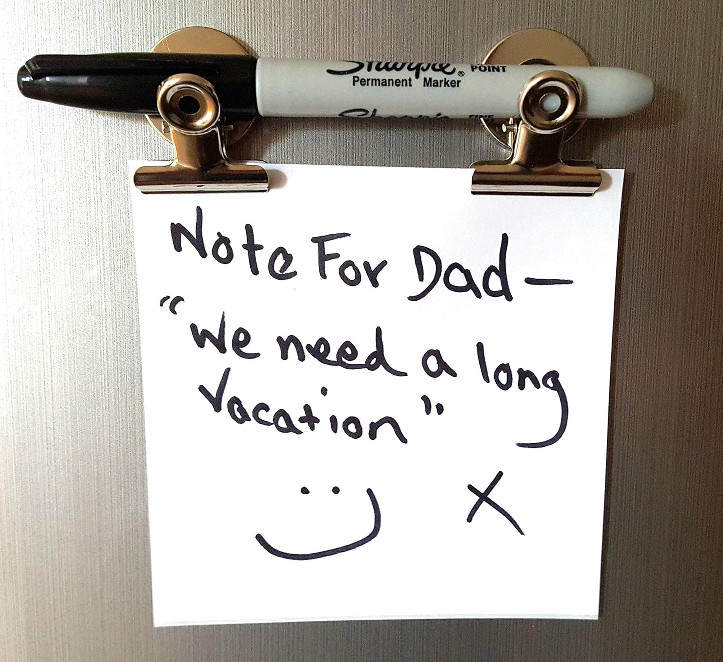 Mini Silver Refrigerator Magnet Hook Clips for Holding Photographs, Holding Business Cards, Office Organizing, Memo Note Clips (16)