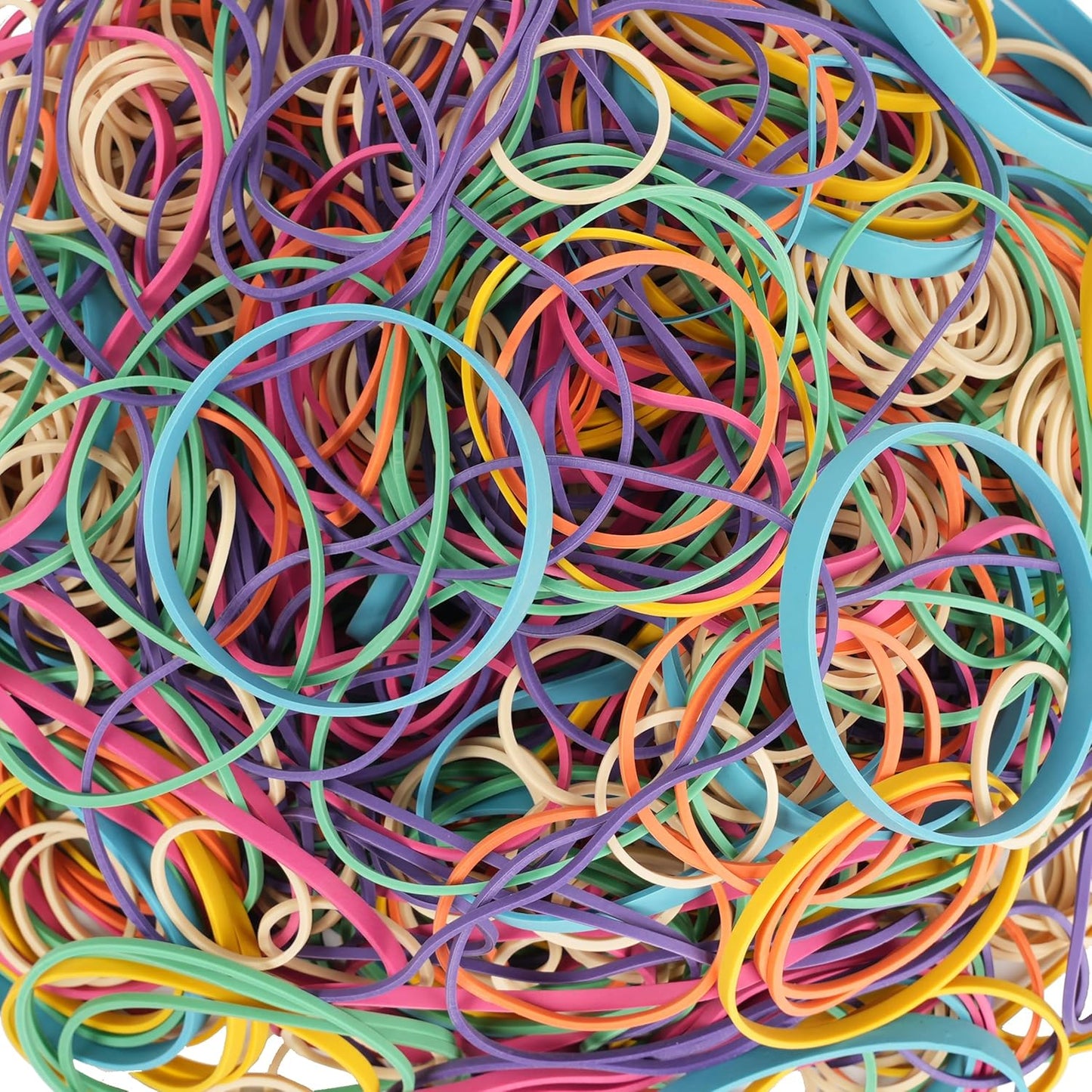 Rubber Bands Assorted Size Multicolor 0.5lb Elastic Bands for School Home Office Supplies Size#10,Size#16,Size#19,Size#33,Size#64,Size# 4.8",Size#5.9"