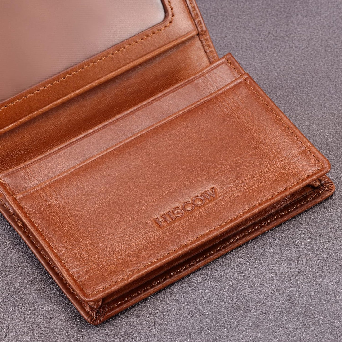 Leather Business Card Case Holder for Men & Women, Italian Calfskin