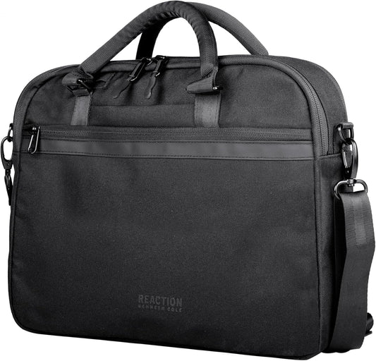 Kenneth Cole Recycled Polyester Slim 16" Laptop Business Briefcase, Black