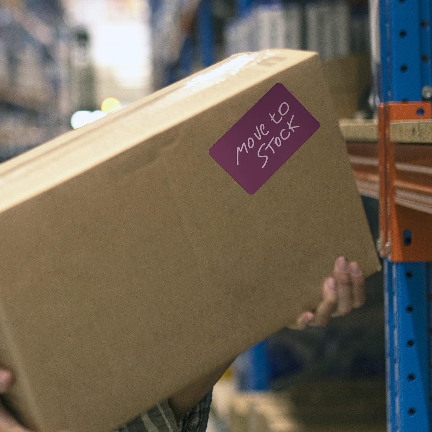 Kenco Color Coding 3 X 5 Rectangle Labels, Inventory Control Stickers 500 Labels Per Roll, Made in The USA (Purple)