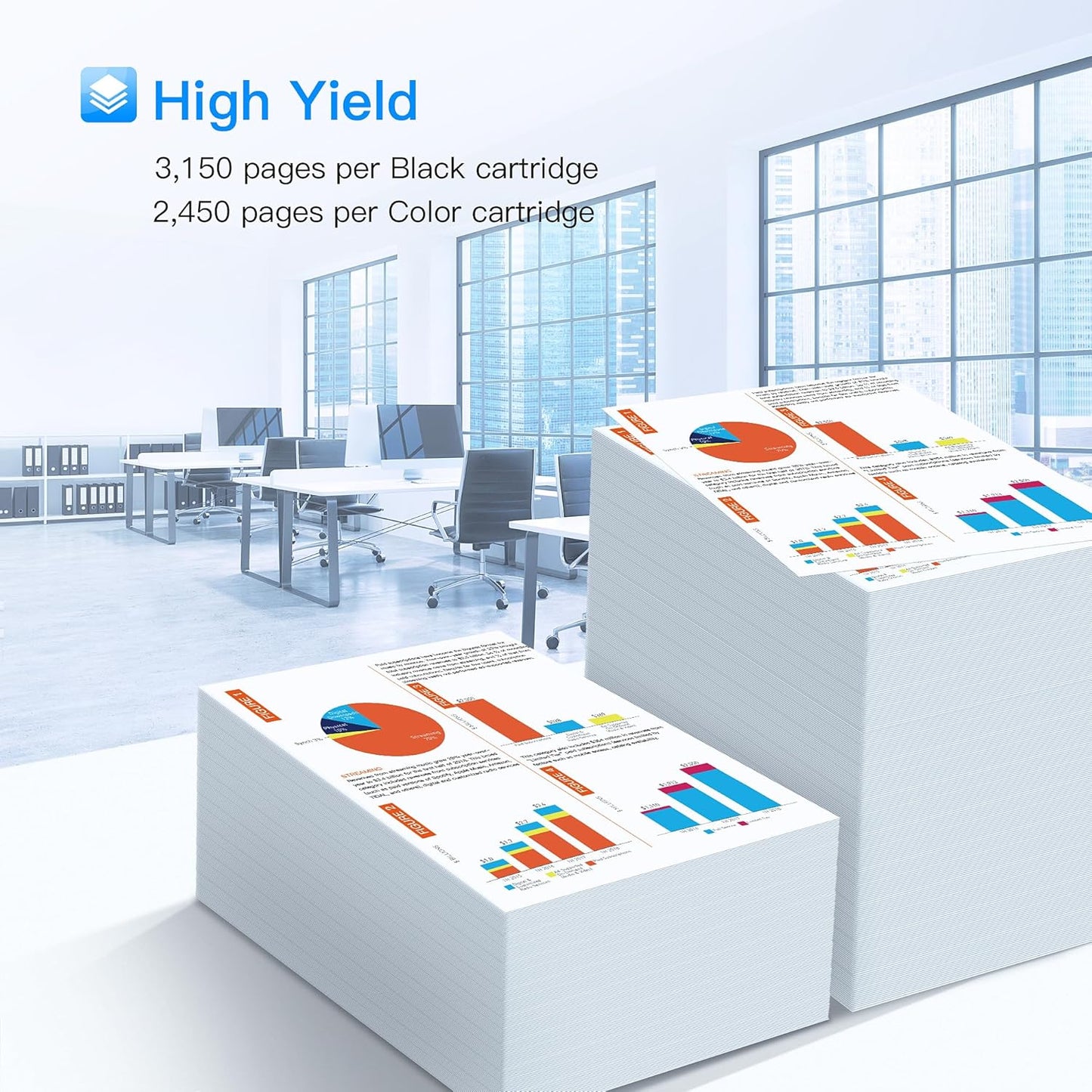 LxTek Compatible for HP 206X Toner Cartridges 4 Pack High Yield Replacement for HP 206X 206A to Use with HP Color Pro MFP-M283fdw M283cdw Pro M255dw M283 M255 (with Chip -B/C/Y/M)