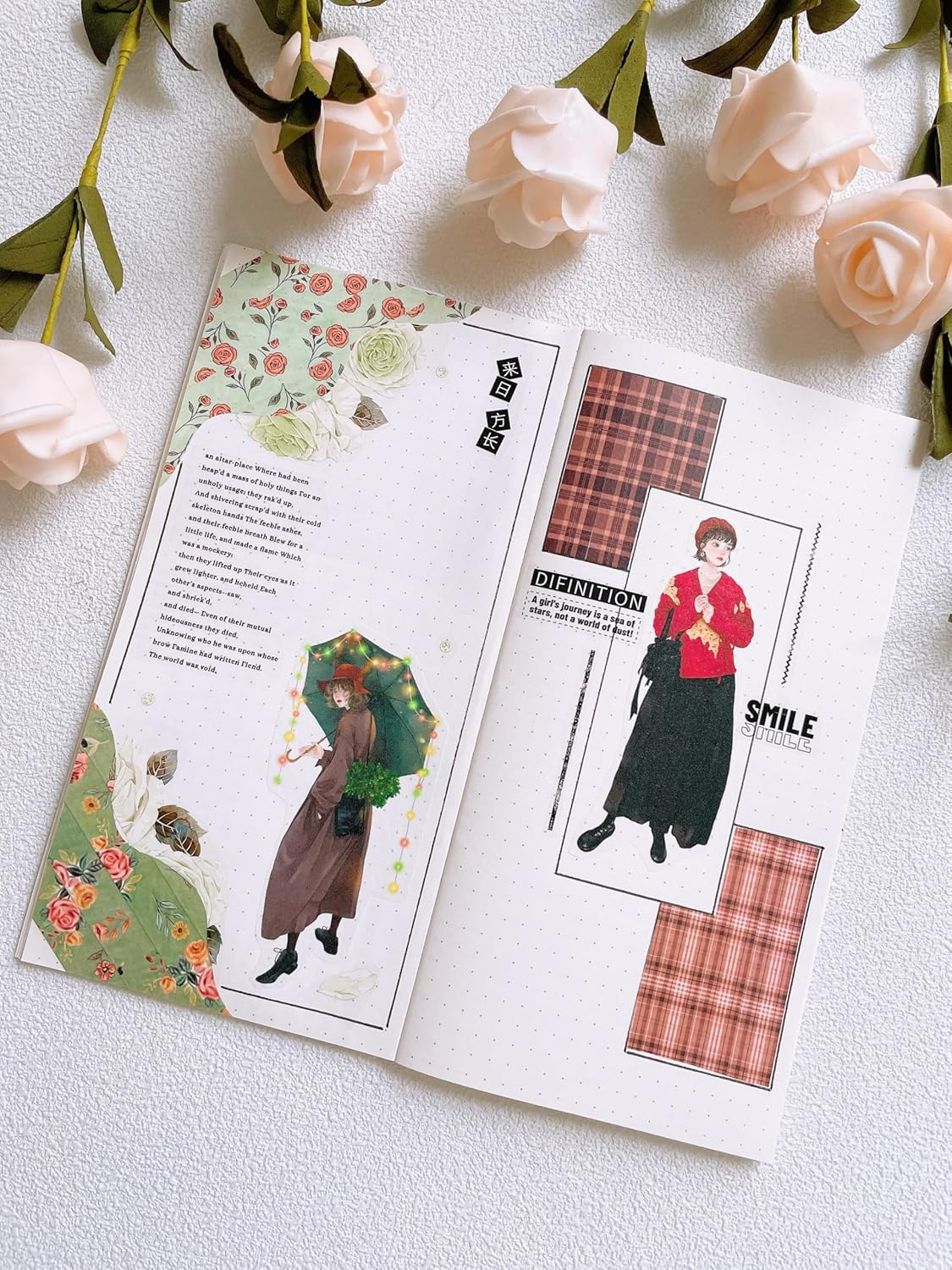 WT First Encounter Wide PET Tape, Single Roll, Original Designs, Transparent Clear Adhesive Tape, Modern Fashion Girls Decorative Tape for Journals, Scrapbook, Bujo Planners, DIY Crafts