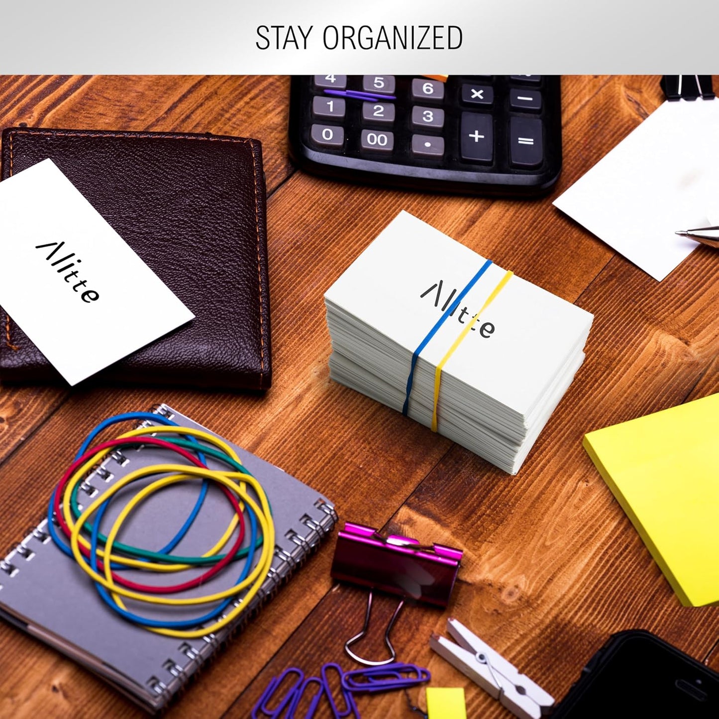 Colored Rubber Bands - 1lb Total (2 Pack of 0.5 lb) Large Rubber Bands Assorted Size and Color for Office Supplies, Arts & Crafts or DIY Projects - Multipurpose Color Elastic Bands Assortment