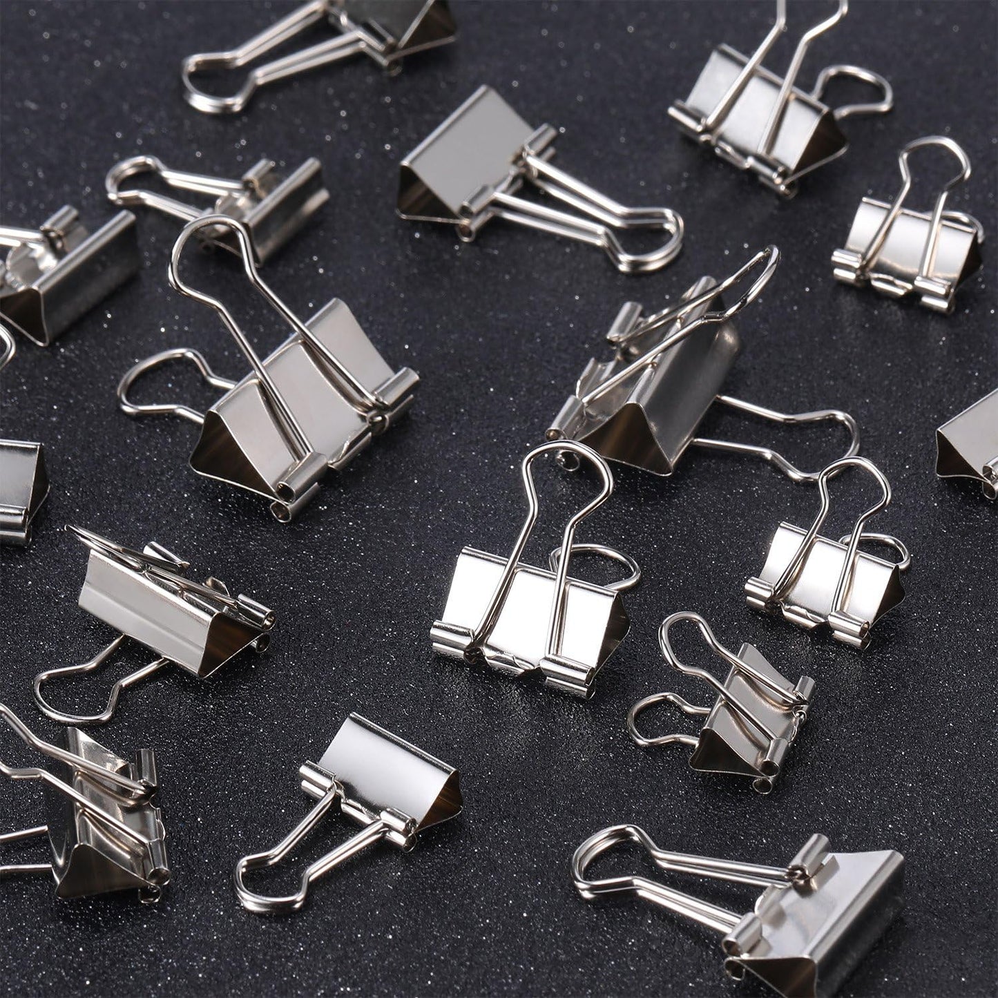 TecUnite 150 Pcs Binder Clips Assorted Sizes Silver Paper Clamps Clips Large Medium Small Office Supplies
