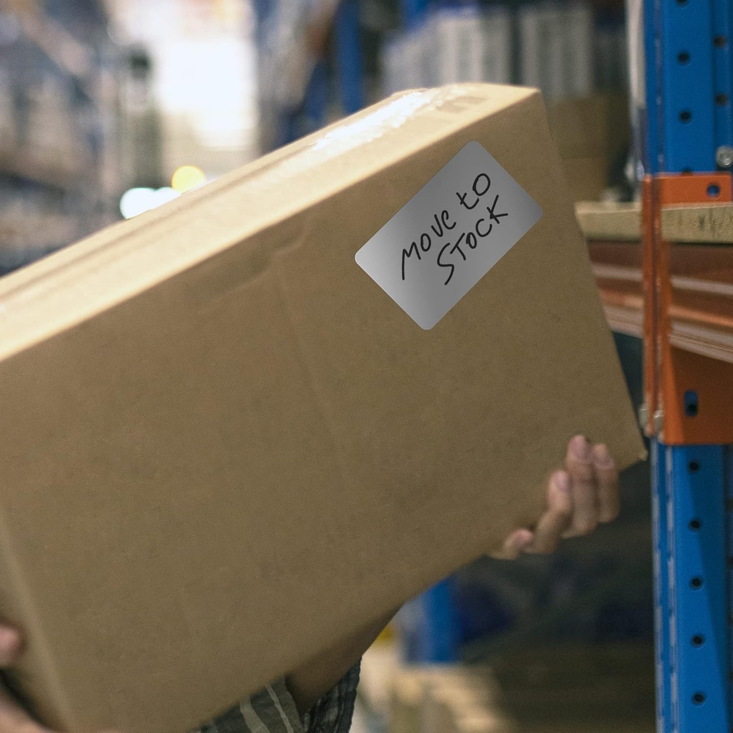 Kenco Color Coding 3 X 5 Rectangle Labels, Inventory Control Stickers 500 Labels Per Roll, Made in The USA (Silver)