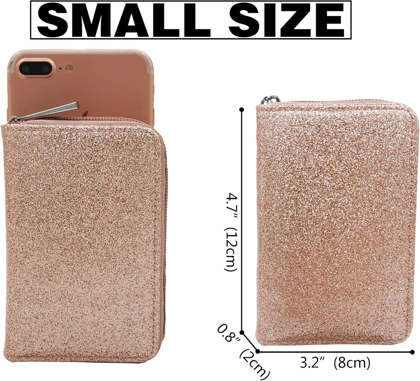 Easyoulife Genuine Leather Credit Card Holder Zipper Wallet With 26 Card Slots