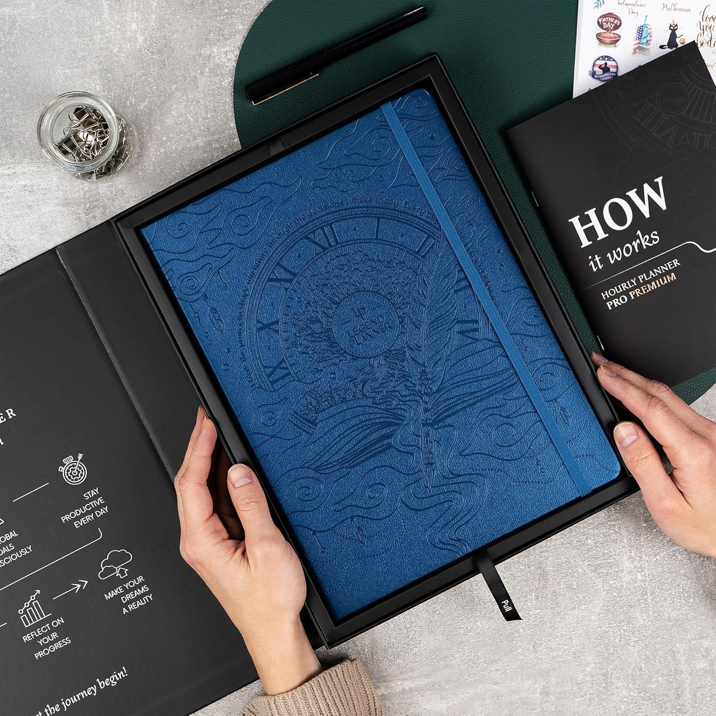 Legend Planner PRO Premium – Large Undated Weekly, Monthly & Budget Planner with Habit Tracker – Life Organizer for Time & Task Management, Goal Setting & Productivity – A4 Size (MysticBlue, NewCover)