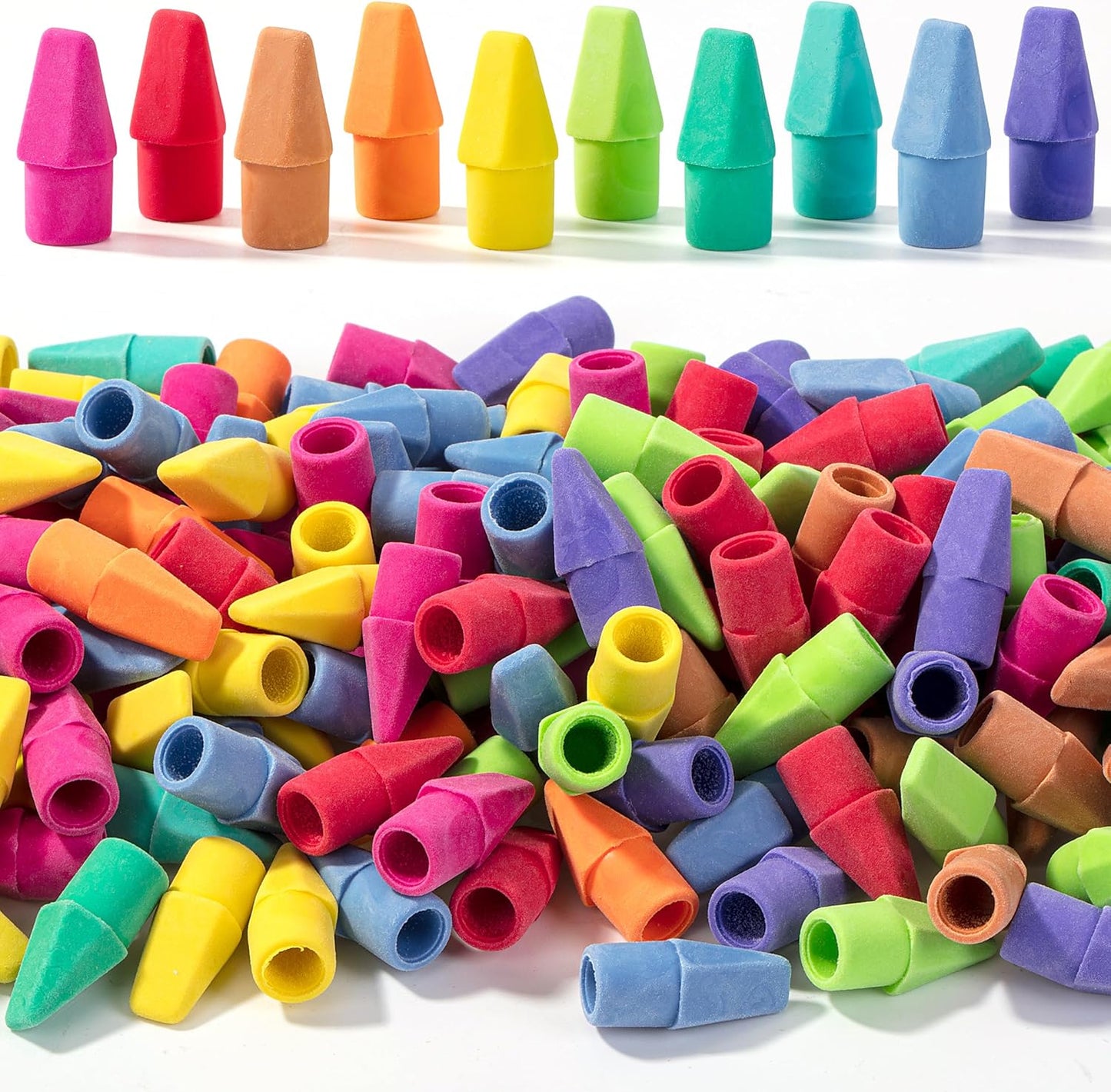 Mr. Pen- Pencil Erasers Toppers, 500 Pack, Colorful, Latex Free, No Smudge, Mr Pen Erasers for Pencils