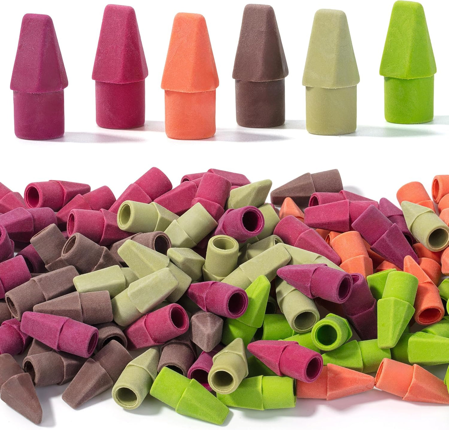 Mr. Pen- Pencil Erasers Toppers, 120 Pack, Late Harvest Color Scheme, Latex Free, No Smudge, Mr Pen Erasers for Pencils