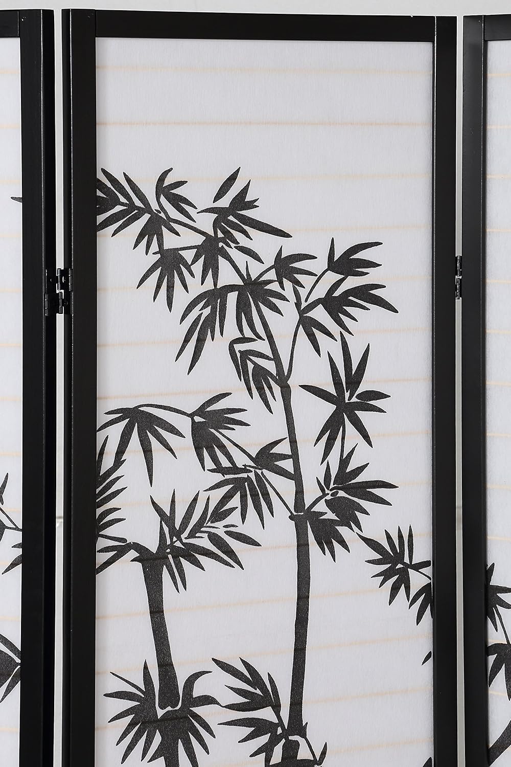 NicBex Room Divider 4 Panel Room Dividers with Oriental Style Partition Room Dividers and Folding Privacy Screens Wall Divider for Home, Office, Room Separation,72" W x 1" D x 71" H, Black