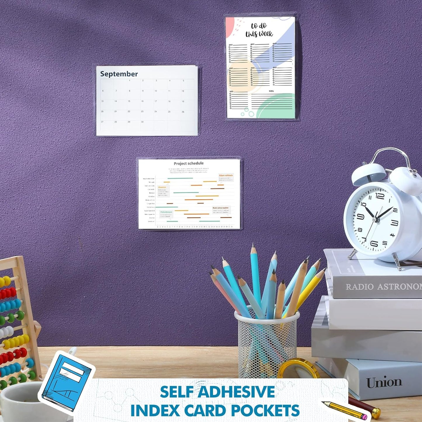 Outus Self Adhesive Shop Ticket Holders Clear Plastic Sleeves Adhesive Pockets Work Order Job Ticket Holders for Home Office Posting Signs(6 x 4 Inch,60 Pcs)