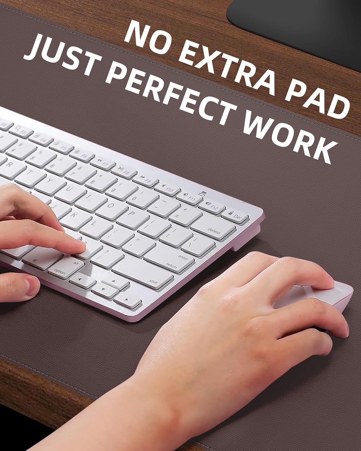 Desk Pad Mat - Leather Desk Pad Protector for Office and Home - Desk Organization and Accessories - Ideal for Large Mouse Pad and Desk Mats on Top of Desks(Coffee,31.5" x 15.7")