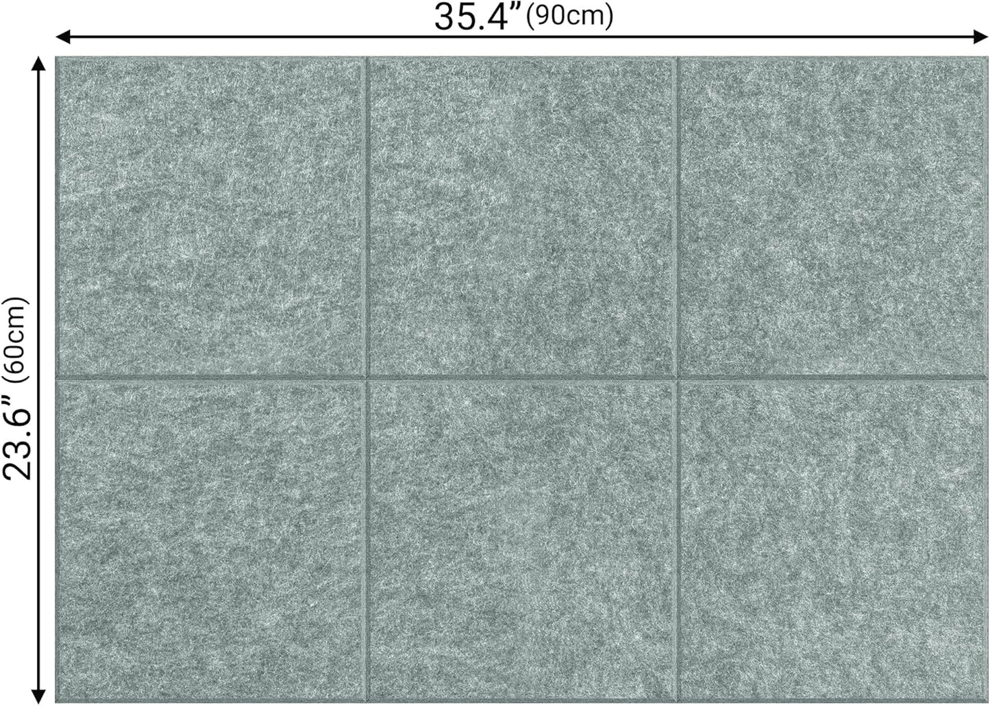 AKTOP Cork Board Bulletin Board 24"x36", 6 Pack Removable Felt Cork Board Tiles for Wall, Large Corkboard Notice Pin Board for Office, School & Home,24 Safe Adhesive Tabs, 20 Push Pins, Grey