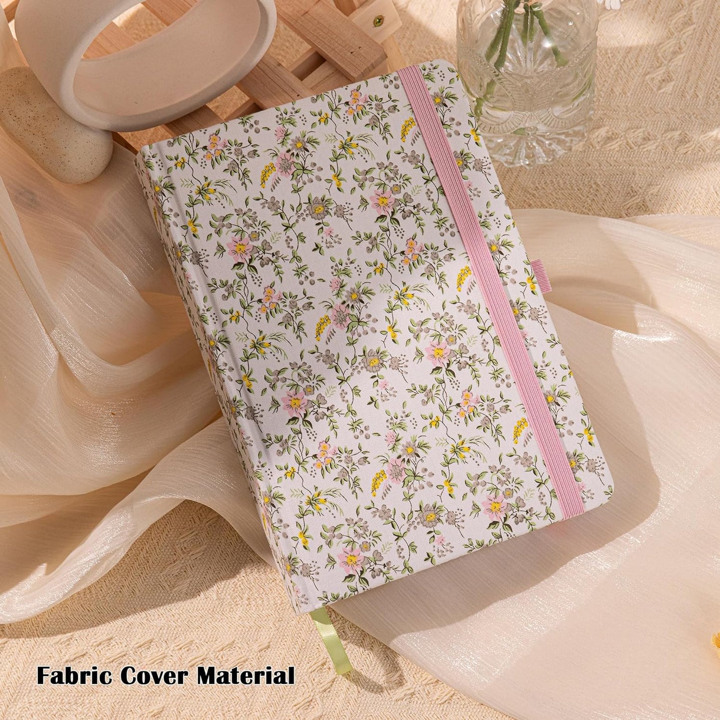 TIEFOSSI Dotted Journal Notebook for Women, A5 Dotted Grid Notebook for Writing, 190 Pages Thick Paper, Travel Daily Journal, for Work Home School, Note Taking, Business, 8.4 X 5.8 In