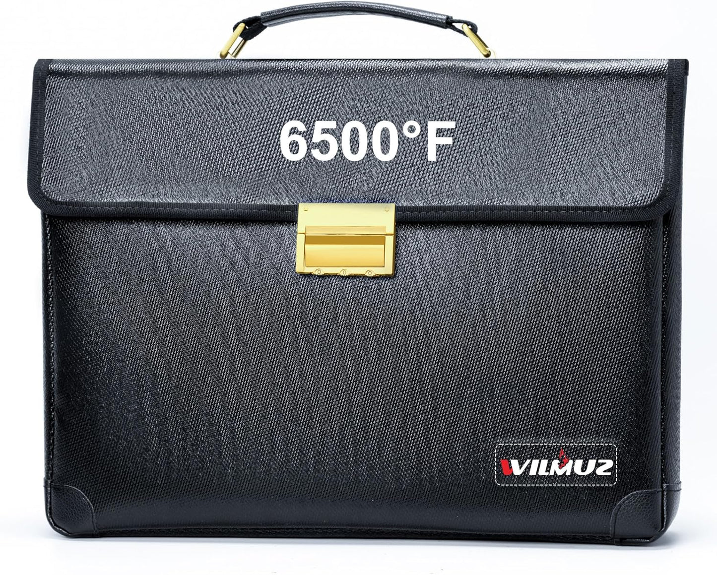 Upgraded Fully Fireproof Document Bag 6500°F,14.2x10x2.3 Fire Proof Bag for Documents with Lock,Small Fireproof Safe,Portable Home Office Travel Safe Storage for Laptop,Black