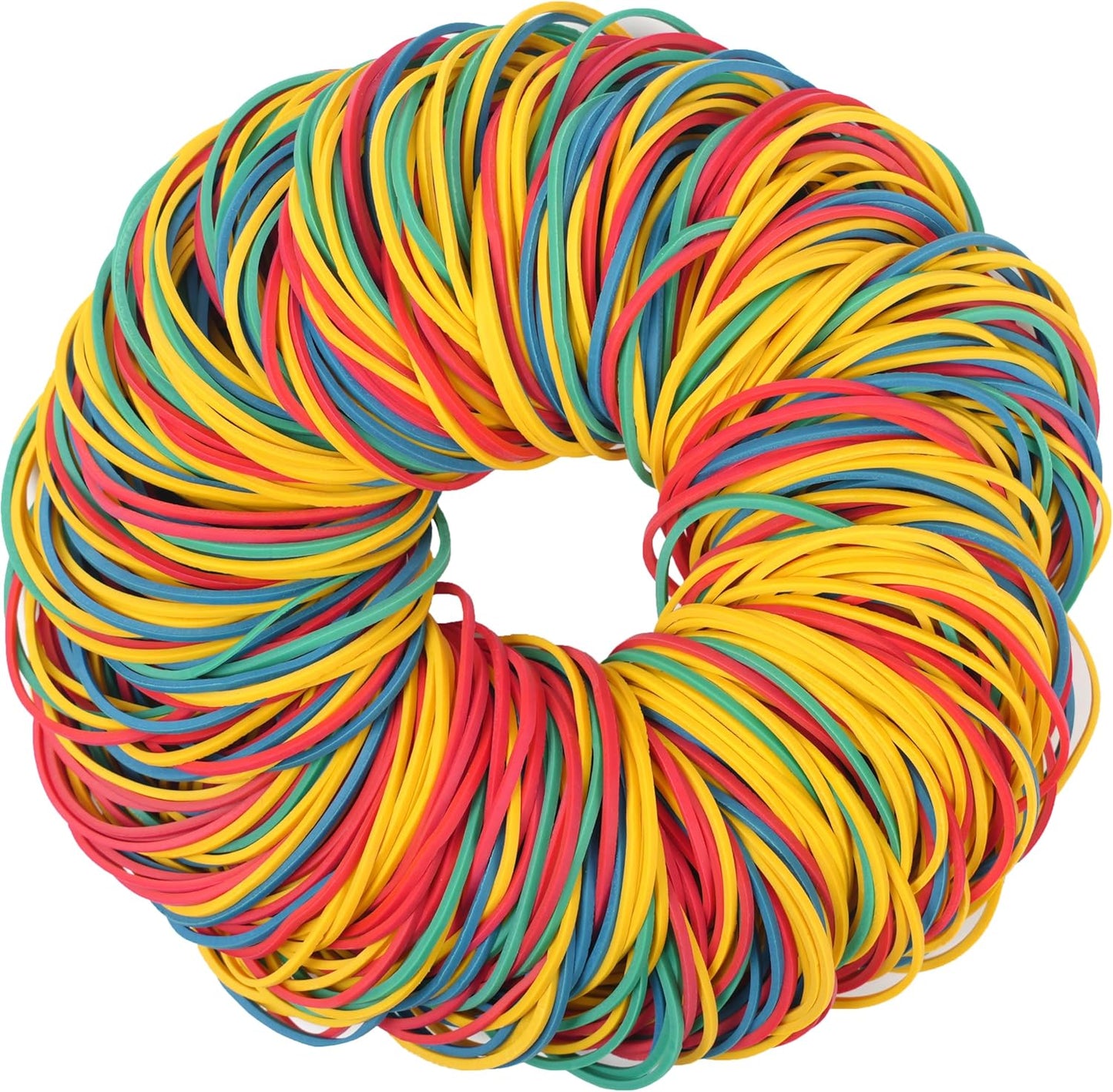 Rubber Bands size#19 Colors 500pcs Elastic Rubber Bands for Office Supplies Home Size19 Blue Yellow Red Green