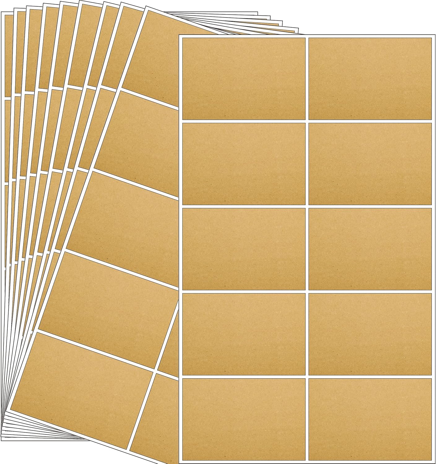 YSHIHE 3 x 2 Inch Kraft Label Stickers,240 Pack Rectangle Inventory Color Coding Stickers Permanent Adhesive Labels for Moving Boxes and Organizer Identification