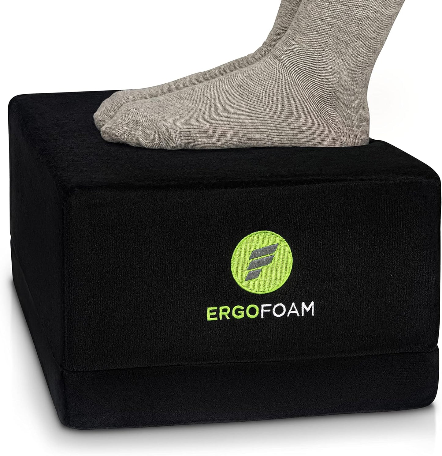 ErgoFoam XL Foot Rest for Under Desk at Work for Stools & High Chairs Chiropractor-Endorsed 2in1 Adjustable Under Desk Footrest Ergonomic High-Density Compression-Resistant Foam Nonslip Foot Rest