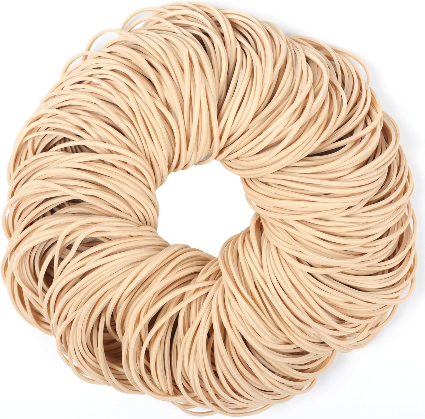 Rubber Bands Size#19 about 0.5lbs 500pcs Beige Elastic Rubber Bands Office Supplies