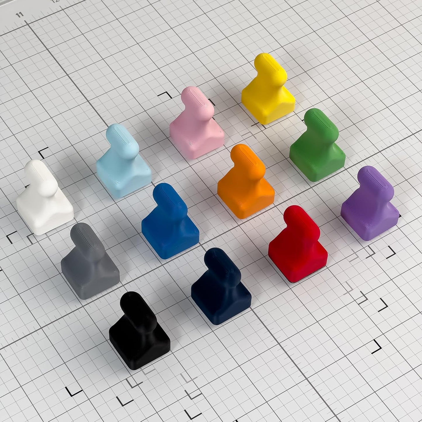 Glassboard Studio MiniPawn Magnet - Strong Neodymium Rare Earth Magnets for Fridge, Whiteboard, Locker & Magnetic Glassboards - Ideal for Crafting & Office Use - Strong Fridge Magnets (Navy Blue, 12)