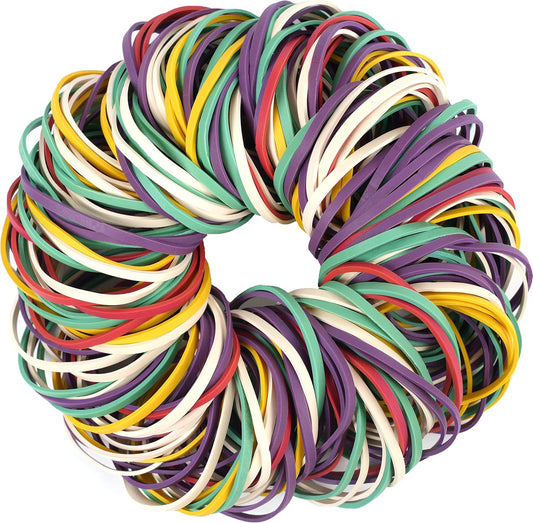 AMUU Rubber Bands #33 colors rubber band About 200pcs size 33 rubber Bands for Office School Home Strong Elastic Band 5 colors Loop Office Supplies