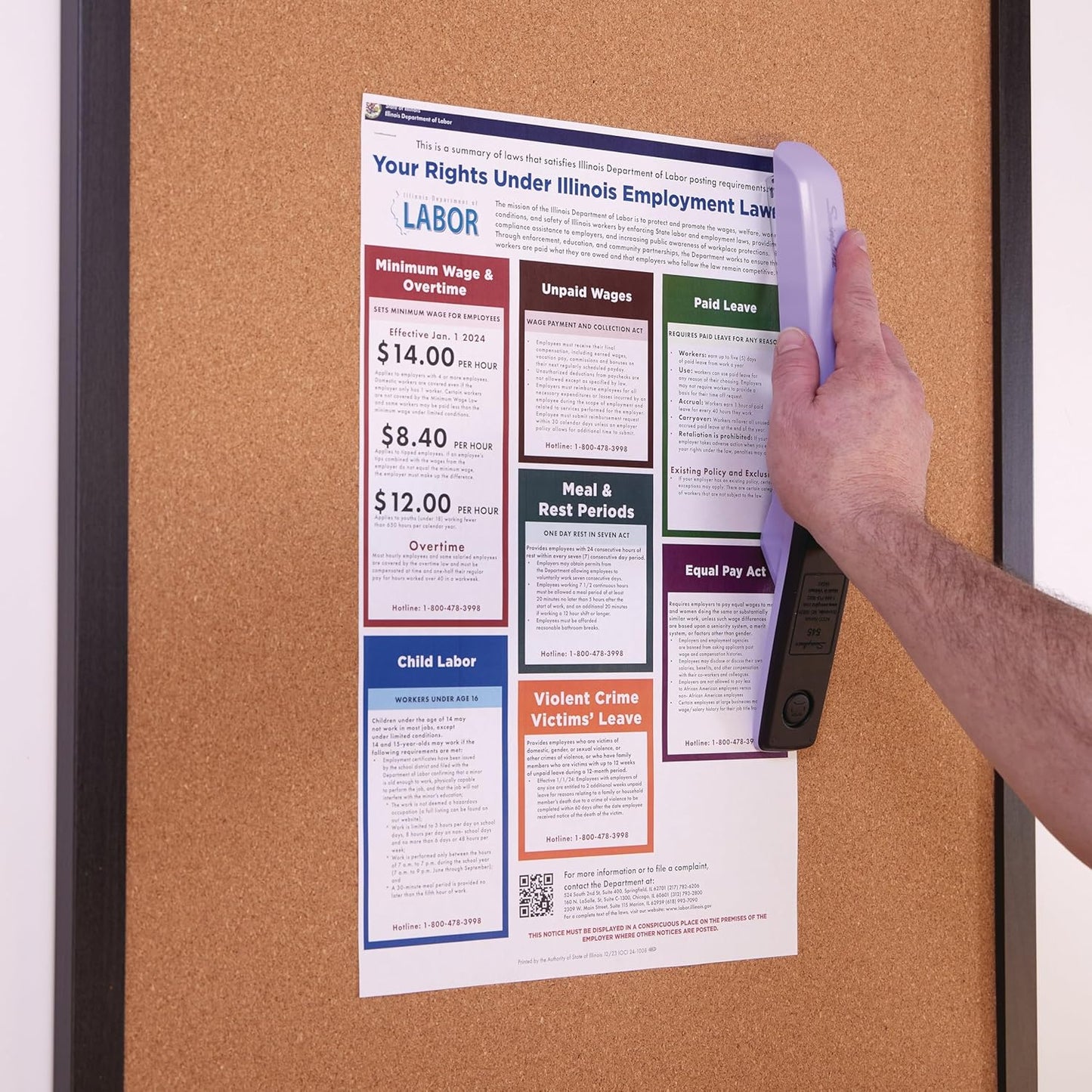 Swingline Stapler, 20 Sheet Capacity, 545 Desktop Stapler, Lavender (S7054512)