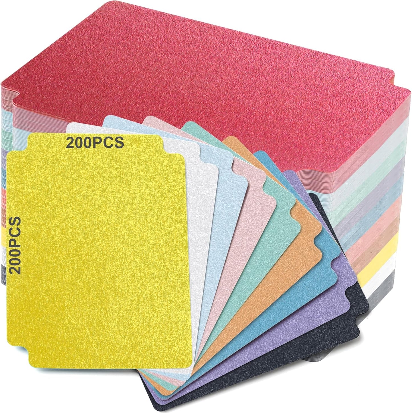 Trading Card Dividers, Multicolor 200-Pack Paper Card Dividers for MTG, TCG, Sports Card Organizer, Fits Standard Card Storage Boxes