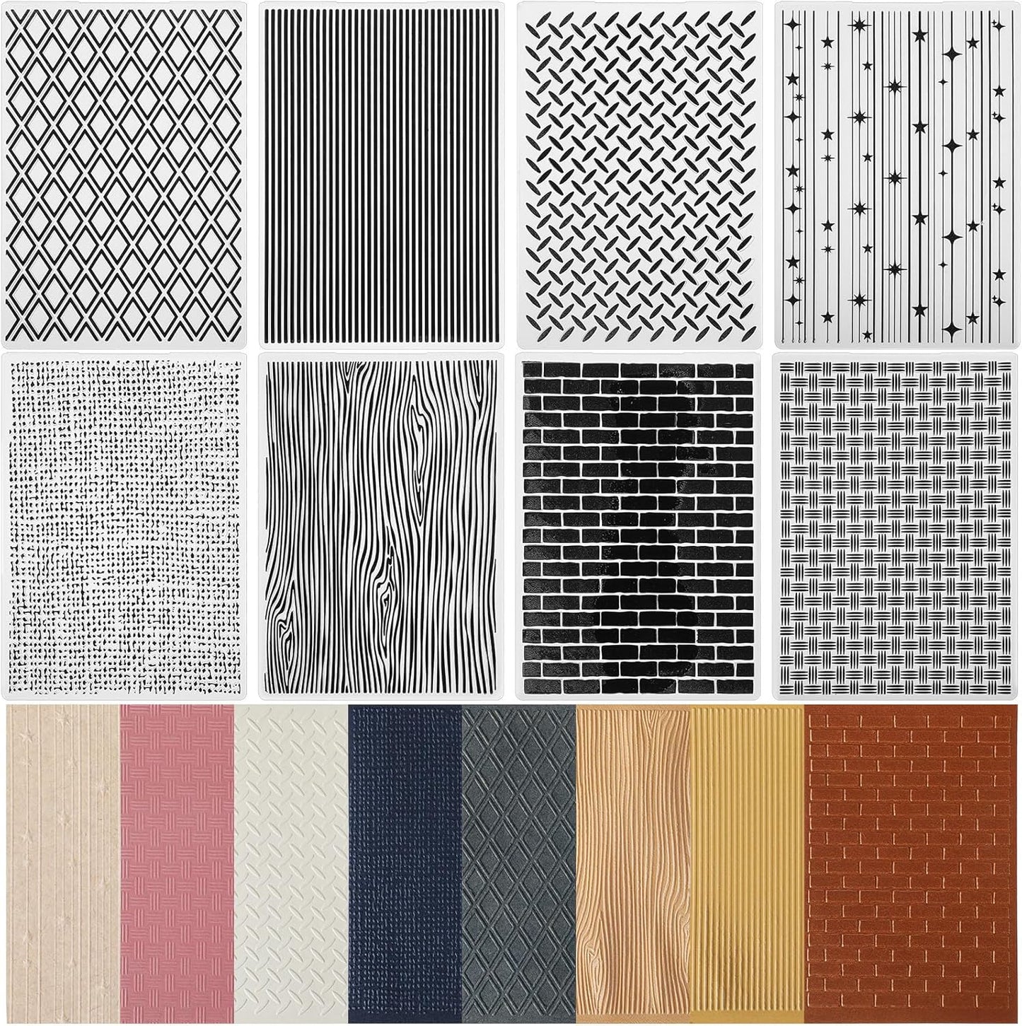 Geiserailie 8 Pieces Embossing Folders Embossing Machine Template Paper Card Heart Folders for Card Making DIY Flower Scrapbook Photo Album Craft Decoration 5.9 x 4.1 Inch(8 Pcs,Vintage Style)