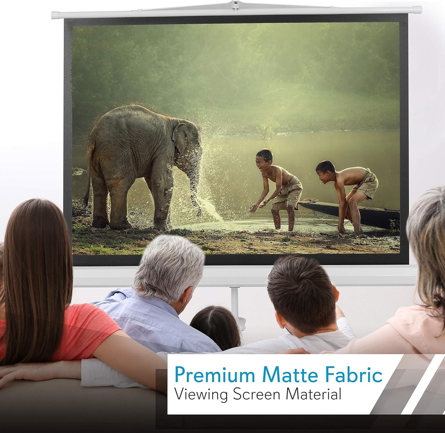 Pyle 50 Inch Portable Projector Screen with Tripod Stand – Lightweight, Durable, Easy Pull Setup Mobile Projection Screen with 4:3 Aspect Ratio, White Matte Fabric for Indoor/Outdoor Use