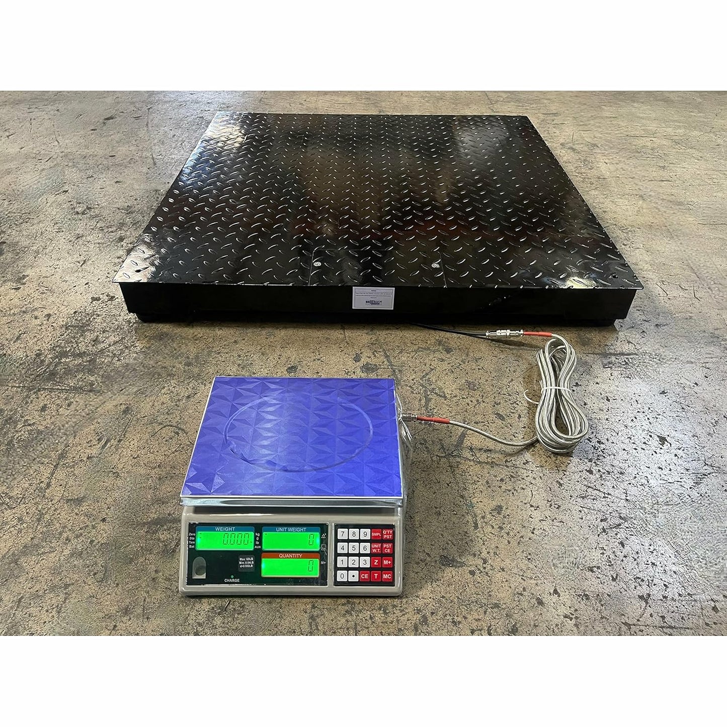 Liberty Scales LS-700-DC Dual Counting Smart Weighing Scale Systems, Size 36" x 36" (3' x 3') - C-Scale (13 lb x .0004 lb) / Floor Scale 2500 lb x .5 lb