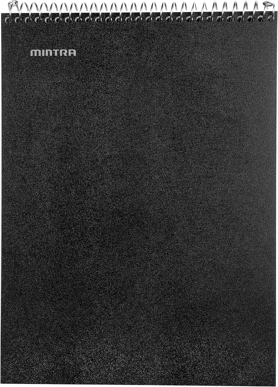 Mintra Office TOP BOUND Durable Spiral Notebooks (Black, College Ruled 3pk)