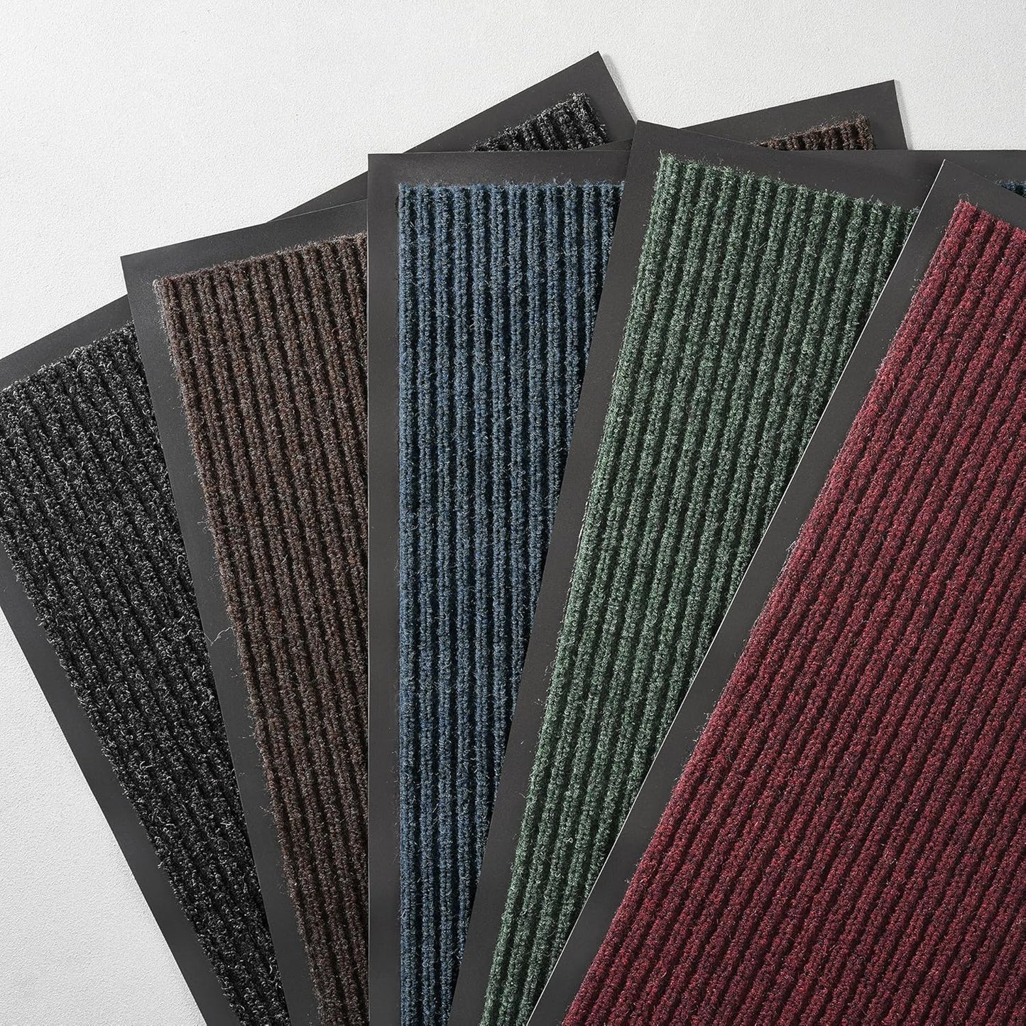 Consolidated Plastics Brush Dry Rug - Made in USA, Heavy-Duty Commercial DoorRug for Indoor/Outdoor Entryways, Non-Slip Backing for High-Traffic Areas (3' W x 5' L, Charcoal)