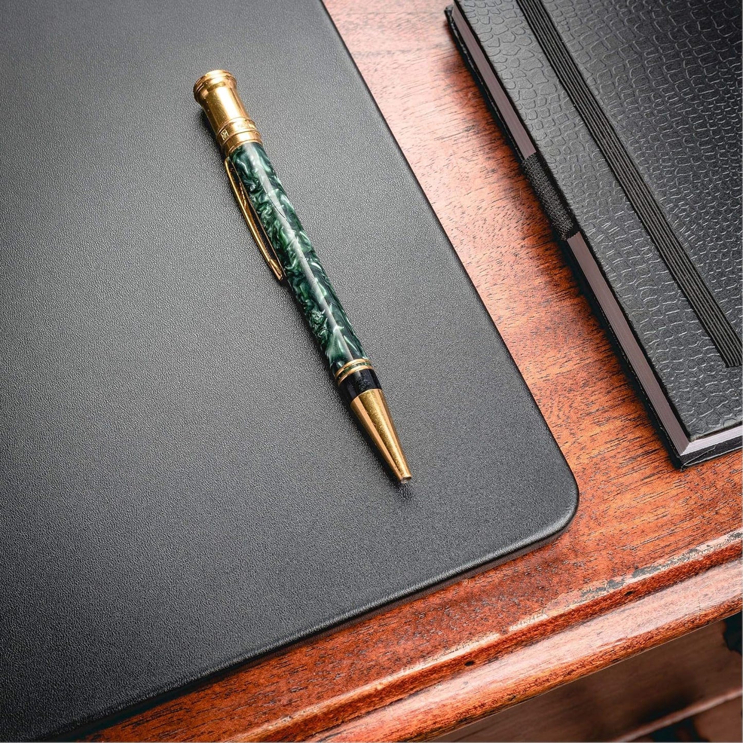 Dacasso Classic Leather Mat Desk pad, 38" x 24", Black